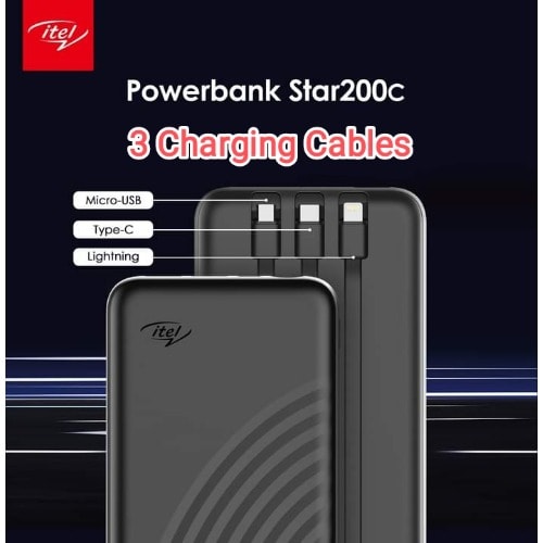Itel Star 200c Power Bank - 20000mAh-  4 Output