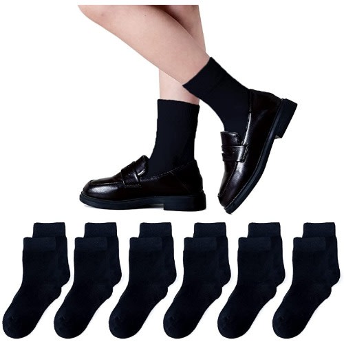 Socks For Boys And Girls - Black -Set Of 6