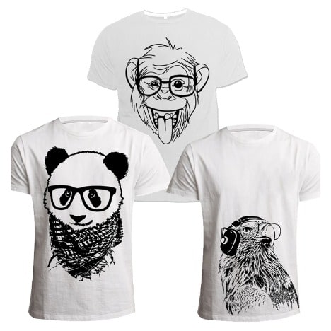 3-in-1 All White Everything Tshirt Bundle - White