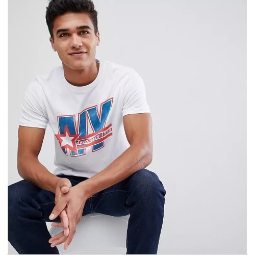NY Print T-shirt- White