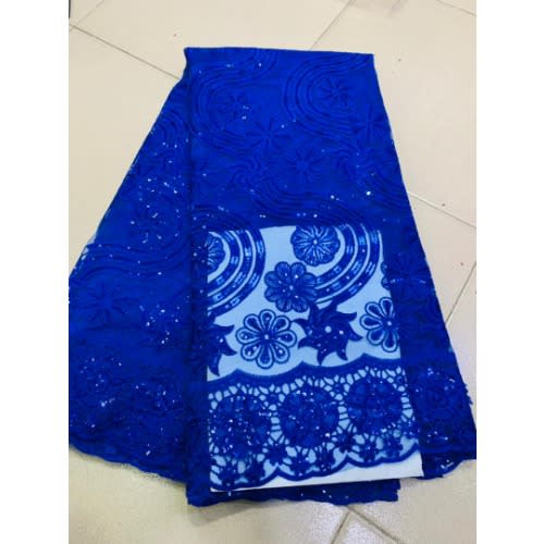 Sample Lace -3yards - Royal Blue