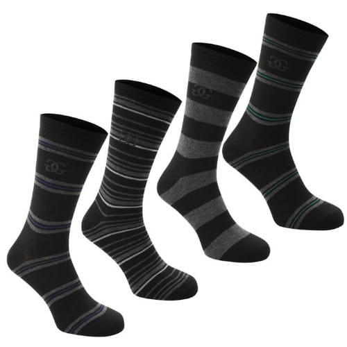 Men's 4-In-1 Pack Striped Socks