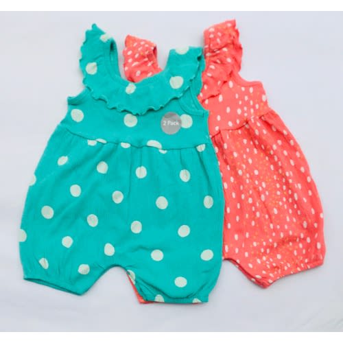 2 Pack Dots Playsuits