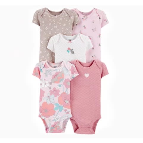 5 Piece Short Sleeve Bodysuit