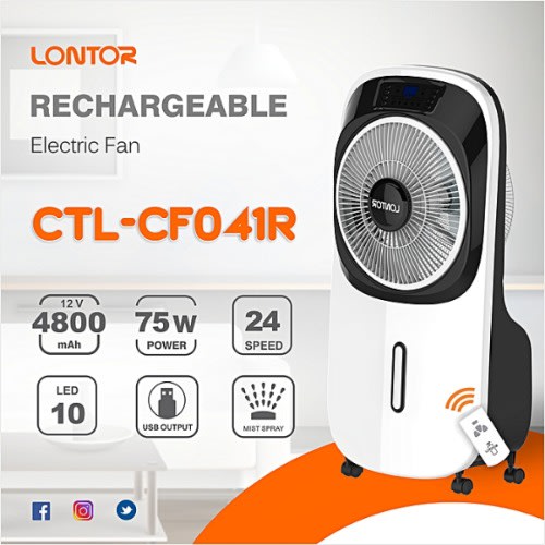 Rechargeable Mist Air Cooler With Remote And Wheels