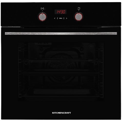 60cm Built In Electric Oven Black - Illuminated Knobs -Smart Series - Boi625