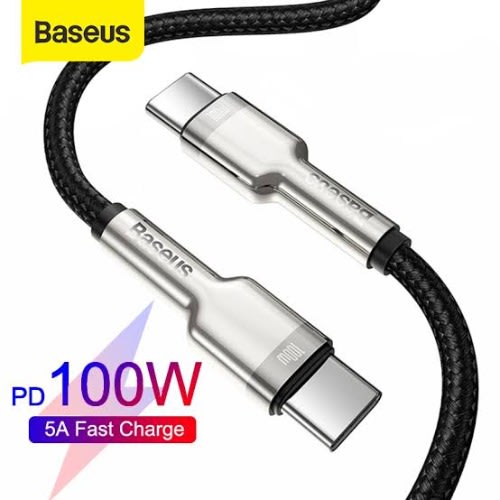 Cafule Series Metal Data Cable 100W Type-C To Type-C High Power CATJK-C01
