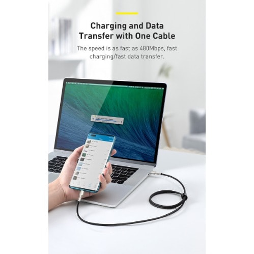 Cafule Series Metal Data Cable 100W Type-C To Type-C High Power CATJK-C01
