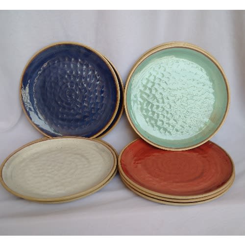 12 Pieces Round Flat Serving Plates