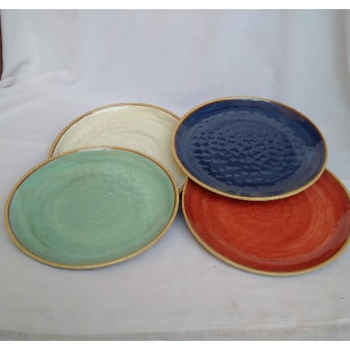 12 Pieces Round Flat Serving Plates