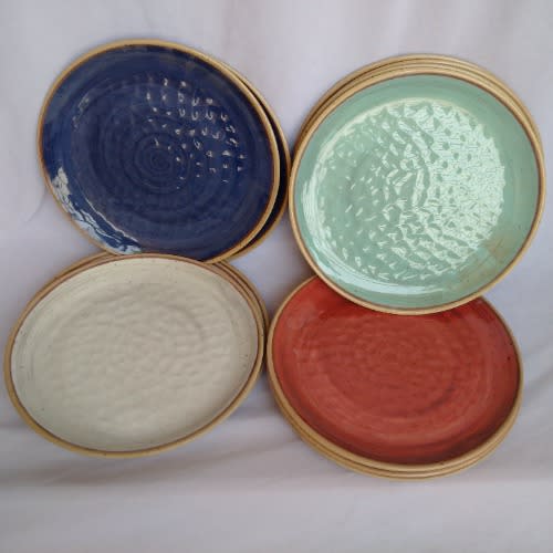 12 Pieces Round Flat Serving Plates