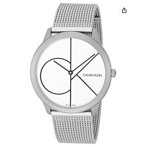 Men's Minimal Mesh Bracelet With Ck Logo Watch