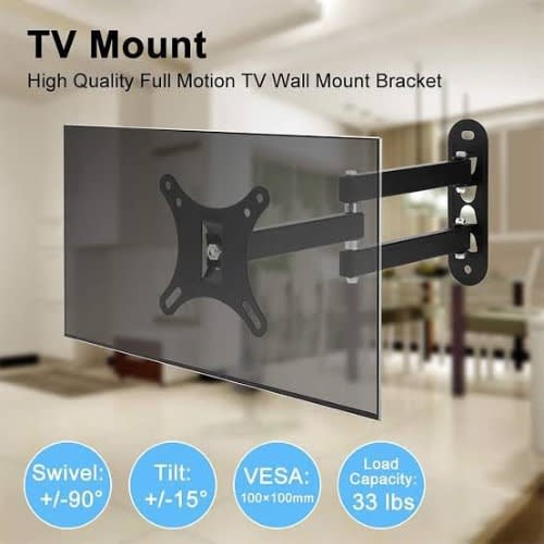Swivel Tv Wall Mount For 10 - 42 Inch Flat Screen Monitor