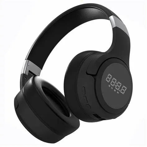 B28 Lcd Display Wireless Bluetooth Stereo Bass Headphones Black