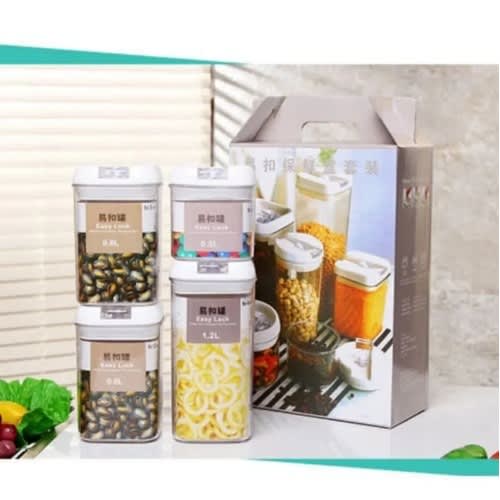 Lock Storage Jar - 4 Pieces