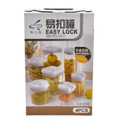 Lock Storage Jar - 4 Pieces