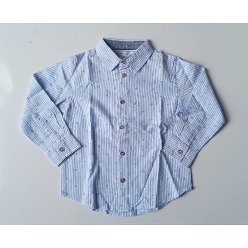 Boys Stripe Print Long Sleeve Shirt