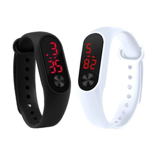 2 In 1 Unisex Couple Silicone Wristwatch