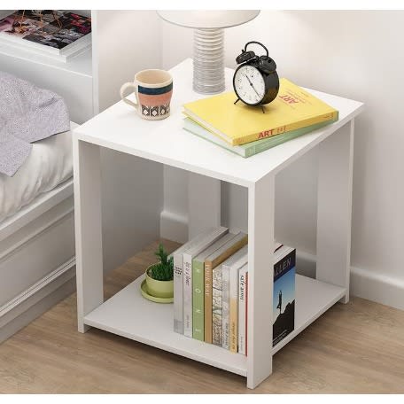 Multi-shelf Living Room  & Bed Side End Table -White
