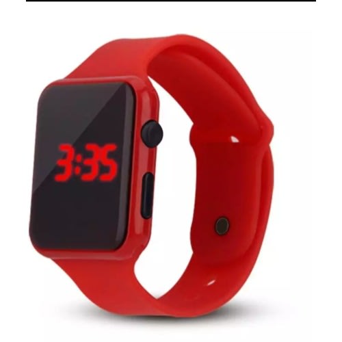 Silicon Wrist Watch  - Red