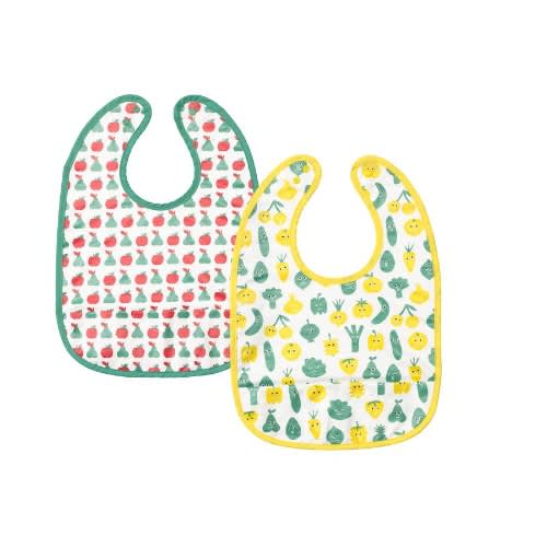 Set of MatvrA Fruit Patterned Bib - Multicolor