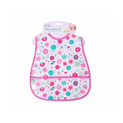 Floral Wipe Clean Baby Bib
