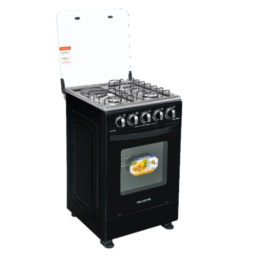 3 Gas + 1 Electric Hot Plate Standing Gas Cooker, Auto Ignition With Grill Pv-bs50g3h1