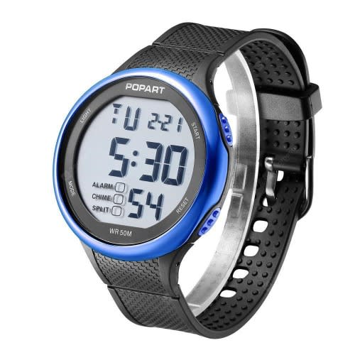 Popart Chronograph Digital Wristwatch - Black