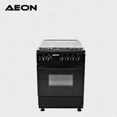 Aeon - 4 Burner Gas Cooker - 60cm x 60cm - Black