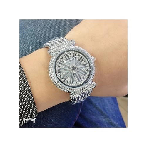 Spinning Straps Wrist Watch-silver