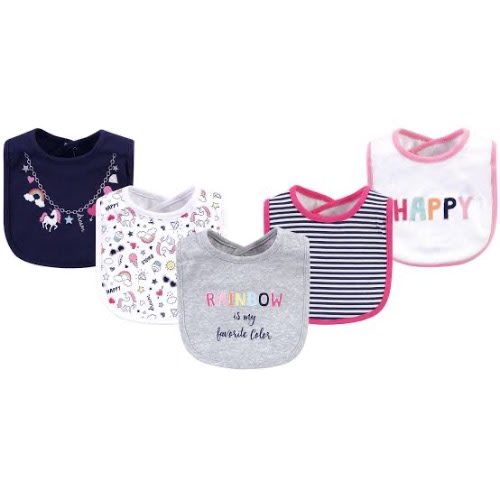 Beautiful Set Of Baby Girl Bibs - 5 Pieces