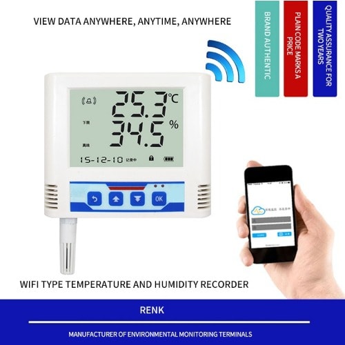 Digital Lcd Display Wireless Temperature And Humidity Monitoring With Wifi