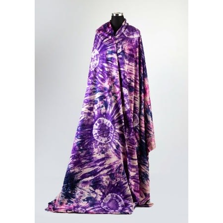 Adire Fabric - Blend Of Purple And Pink - 4 Yards
