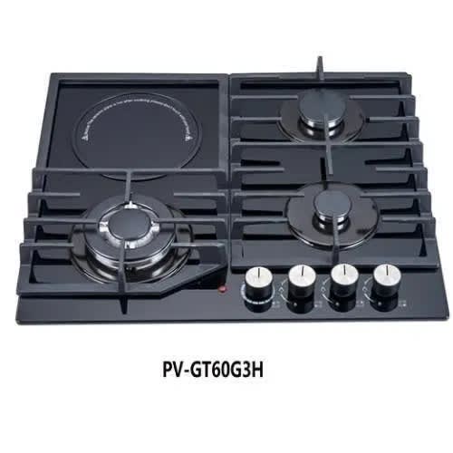 3 Gas Burner + 1 Hot Plate Pv-gt60g3h