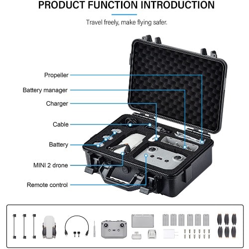 Rugged Hard Case For Dji Mavic Mini - Mini 2 Fly More Combo - Waterproof Carrying Case