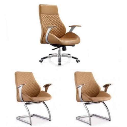 Executive Ceo Office Swivel & 2 Visitors Chair