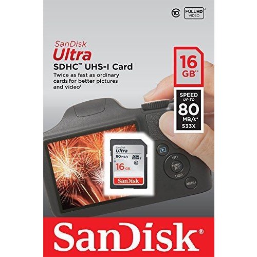 16gb Ultra Sdhc 80mb/s Speed Memory Card For Camera