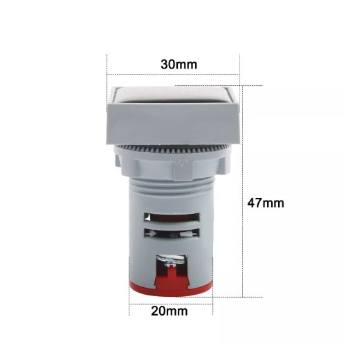 AC 60-500V Square LED Digital Voltmeter Display (RED)