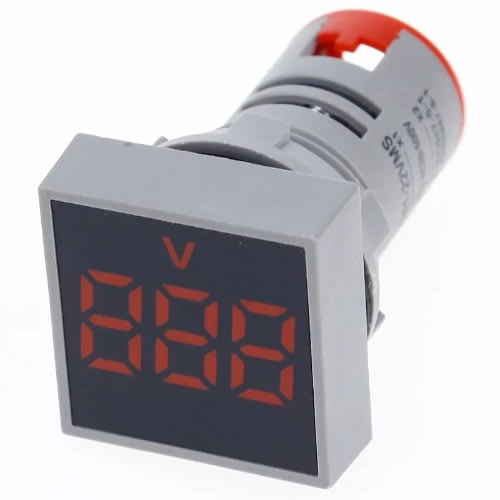 AC 60-500V Square LED Digital Voltmeter Display (RED)