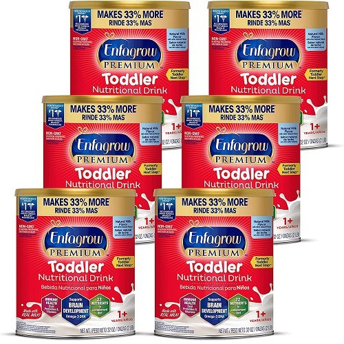 Premium Toddler Transitions Nutritional Drink, Natural Milk Flavor, Omega-3 Dha - 6pieces