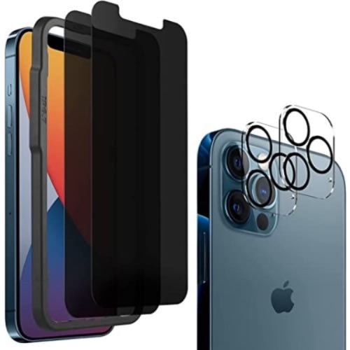 Privacy Screen With 2 Pieces Camera Lens Protector For iPhone 11