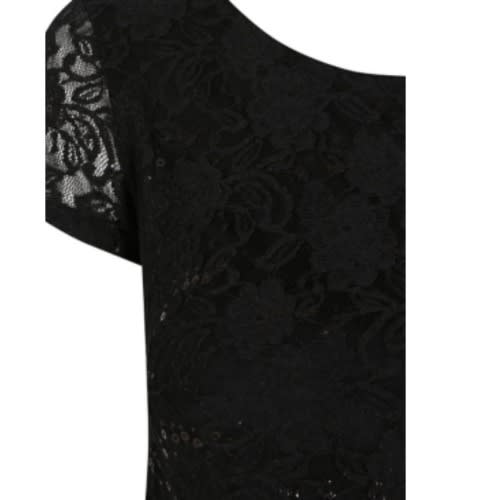 Sequin Lace Black Maternity Dress