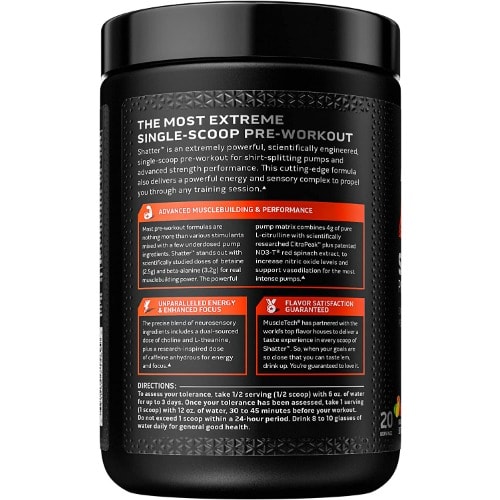 Muscletech - Shatter Pre-Workout - Pre-workout Powder For Men & Women - 11.81oz