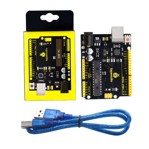 Arduino Uno R3 Development Board + Data Cable - Black