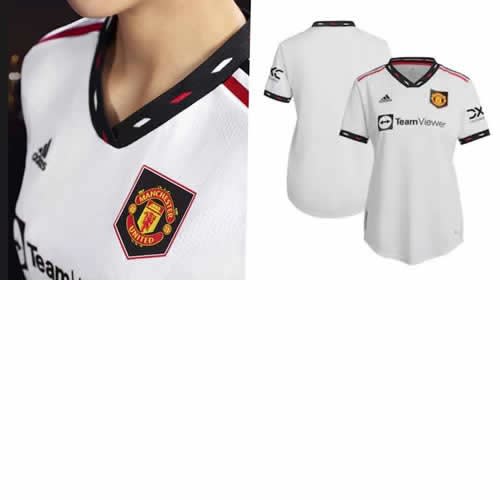 Lady's Official Manchester United Away Jersey White