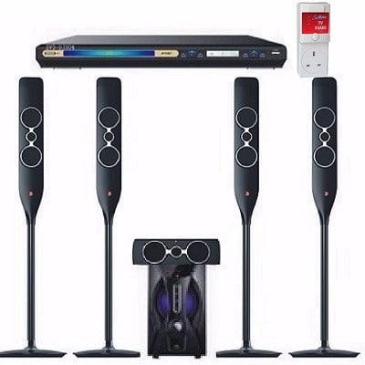 5.1CH Bluetooth Home Theatre System + Powerful DVD Player + Power Surge Protector