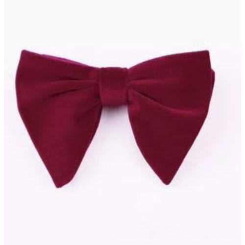 Kids Unisex Velvet  Bowtie - Wine