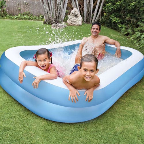 Rectangular Swimming Pool - White Blue - 2.03m X 1.52m X 48cm