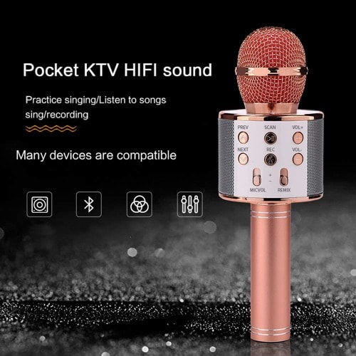 Karaoke Bluetooth Wireless Microphone 3 In 1 Portable Handheld Mic Speaker Machine