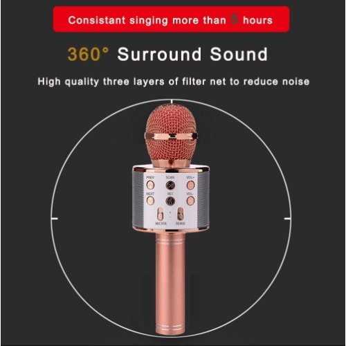 Karaoke Bluetooth Wireless Microphone 3 In 1 Portable Handheld Mic Speaker Machine